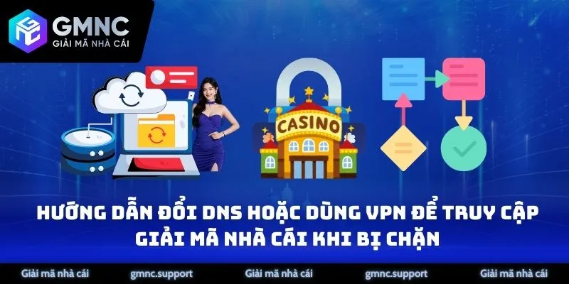 Hướng dẫn đổi DNS hoặc dùng VPN để truy cập Giải Mã Nhà Cái khi bị chặn